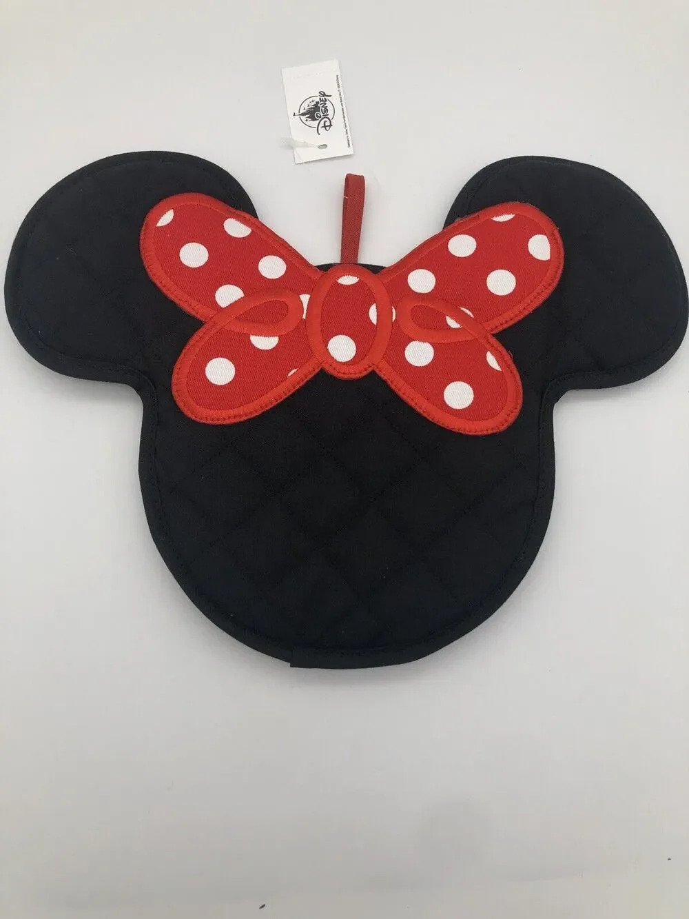 Disney Parks Minnie Mouse Quilted Black Pot Holder - Mousewares Kitchen Hot Pad